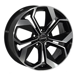 JANTE BK5168 6.5X16 ET45 5X114.3 BLACK POLISHED 66.1